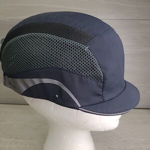 JSP Aerolite HardCap Safety Bump Hat Micro Brim Navy Gray Lightweight EUC